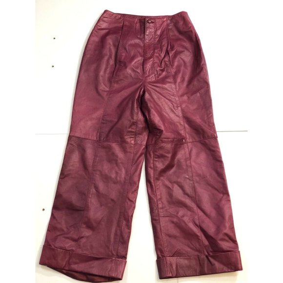 M.a.c X Runner High Rise Pleated Leather Pants - Picture 12 of 12